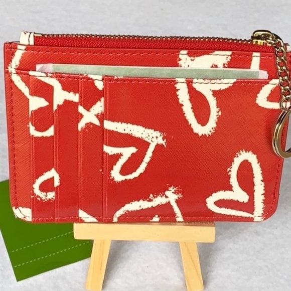 KATE SPADE BITSY LIPSTICK HEARTS WALLET BNWT - Picture 2 of 8